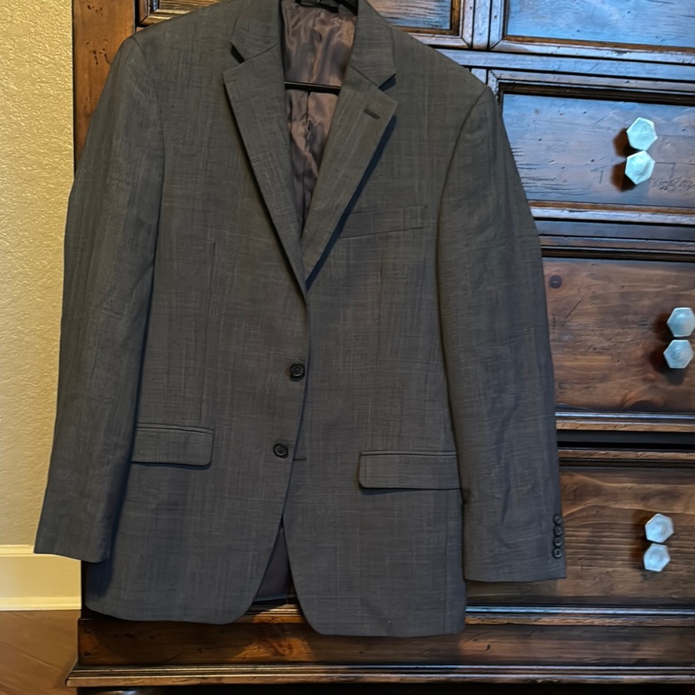 Dark Gray Classic Sport Coat with Notched Lapel and Standard Fit